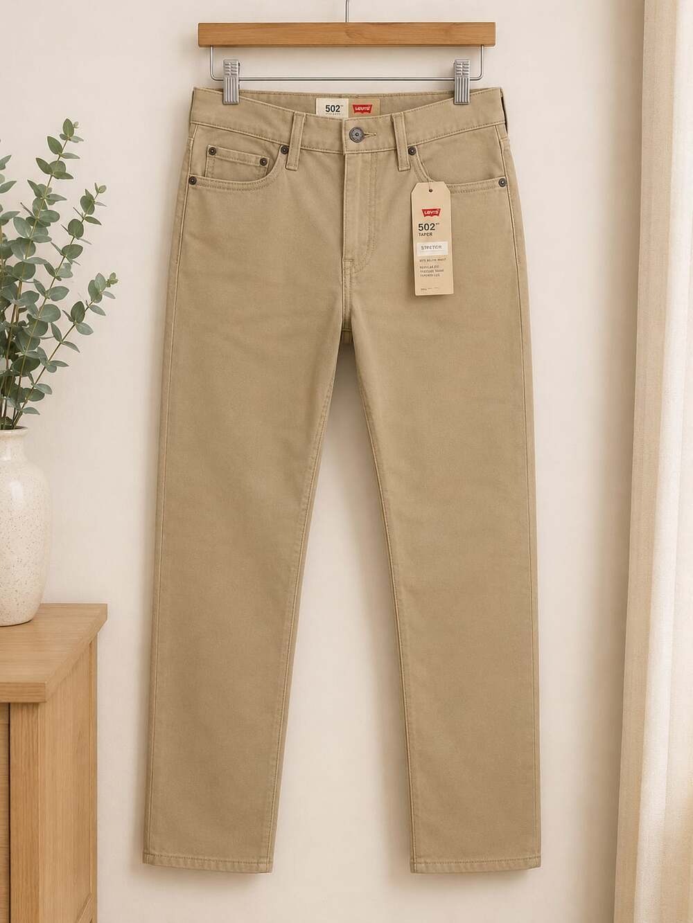Levi's 502 Regular Taper Pants Khaki Tan 34x34